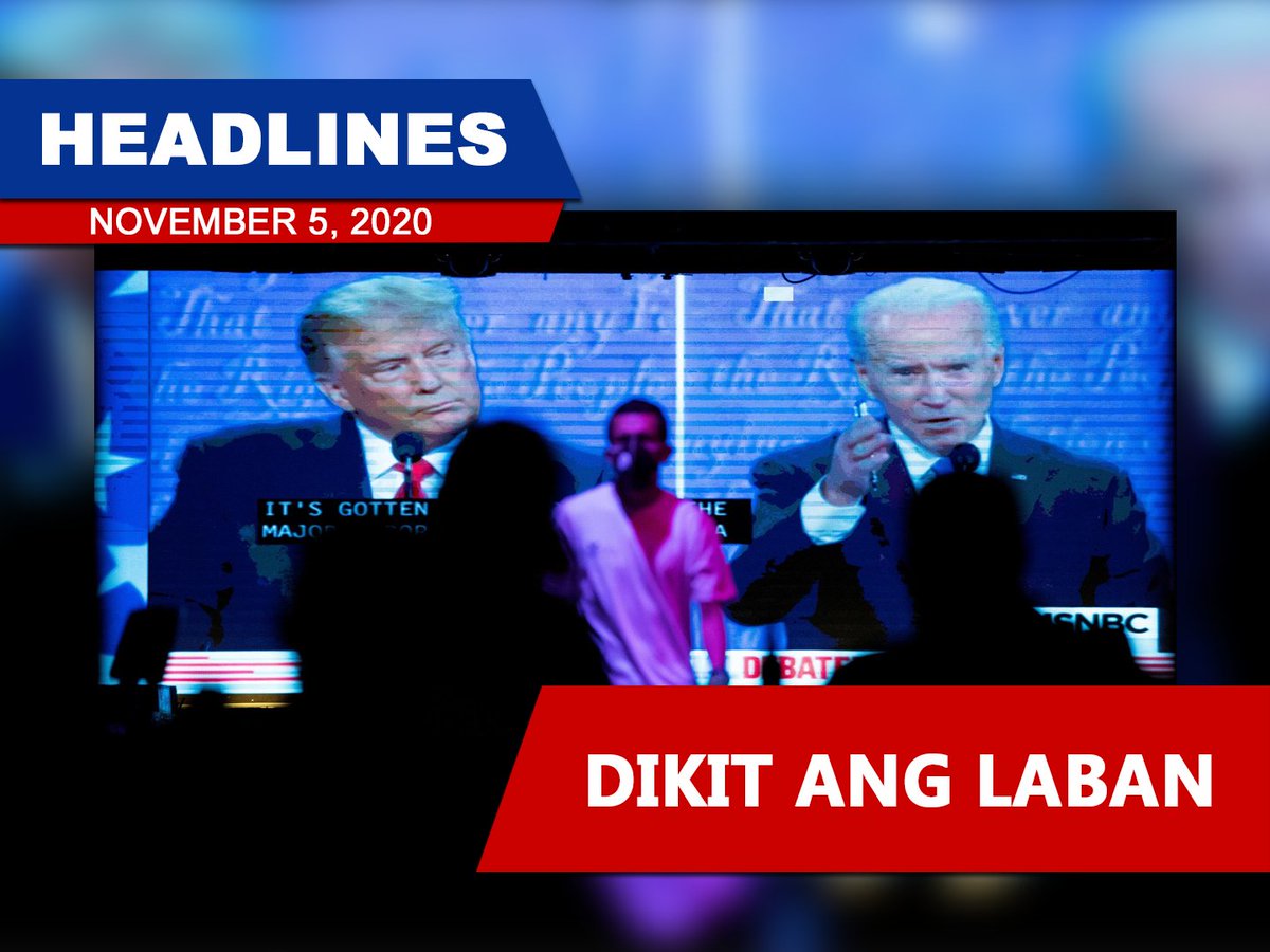 dzbb's tweet photo. U.S. Presidential Elections, dikit na dikit ang laban ngunit @POTUS @realDonaldTrump, sumisigaw ng pandaraya. #SuperBalitaSaUmagaNationwide https://t.co/hflsA0XEoi