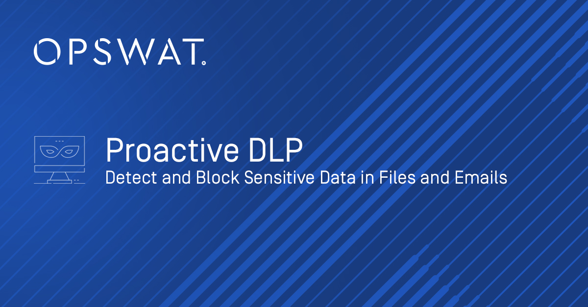 OPSWAT's tweet photo. Companies may face fines for not storing or transferring customer data securely. It's easy to share sensitive data via unsecured ways. OPSWAT Proactive Data Loss Prevention (DLP) detects and blocks this activity. Check it out: 
https://t.co/3JS5nYQmxL https://t.co/sPz5HDNuWI