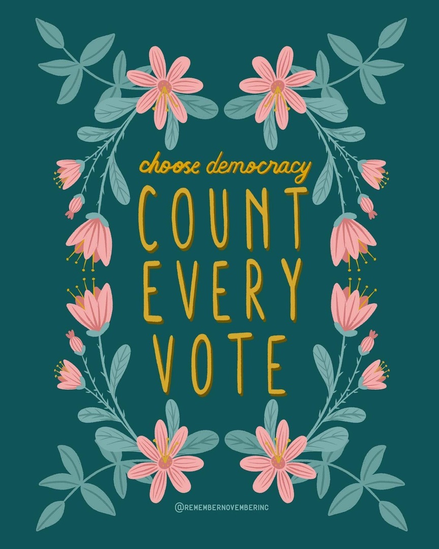 saturncafe's tweet photo. Every vote counts, and we're not giving up without a fight! Keep the faith - we're all in this together!!! 
🛍️ IG: remembernovemberinc
#EveryVoteCounts #SaturnCafe https://t.co/g14GzxWNei