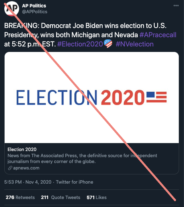 11. This is FALSE. It's a fake account!