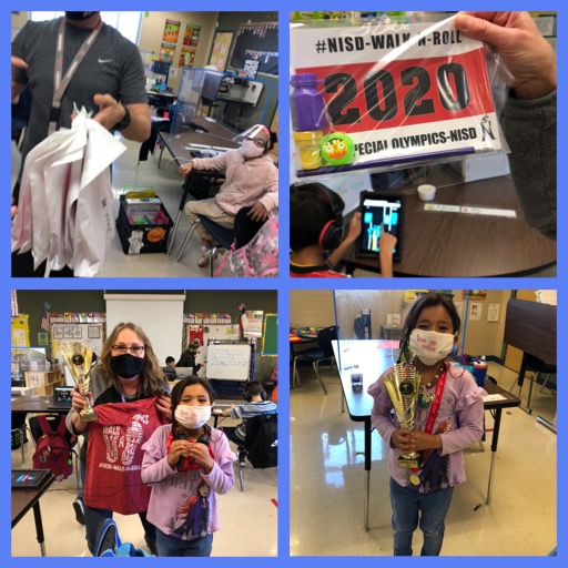 BonitaMartin20's tweet photo. Ellison Bees are SUPER EXCITED to say we took First Place in the WalkNRoll Challenge! Our Roxy won 1st place in the Elementary category for Elementary Students. Thank you, Special Olympics! We are Buzzin! #NISDSPOLYMPICS #NISDWALKNROLL #EllisonBees #NISDFamily #NISDELLISON https://t.co/mo4pDaI7dZ