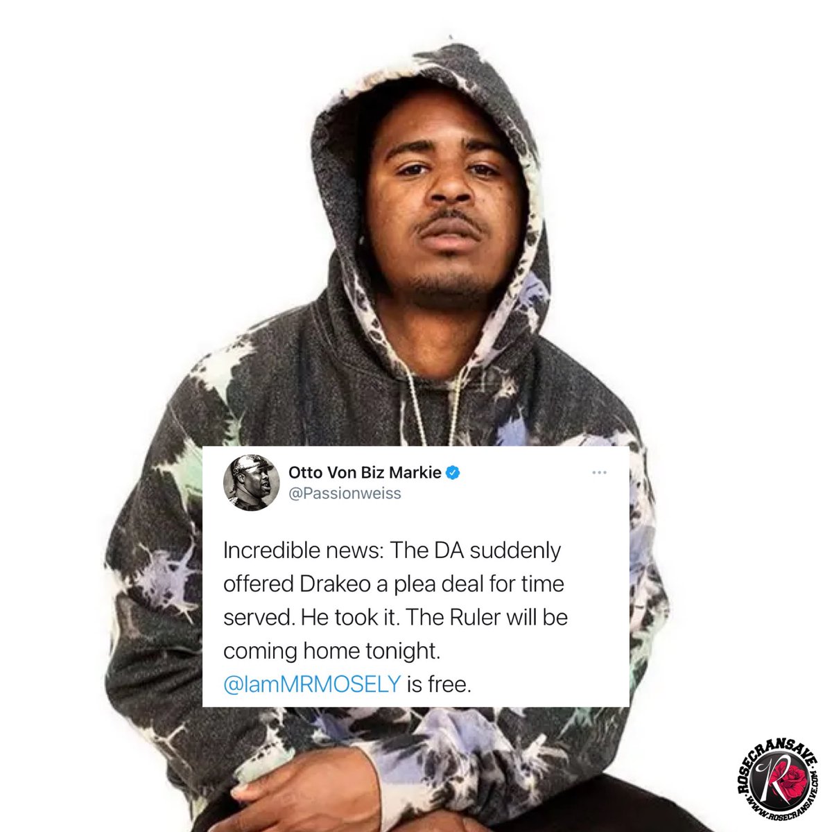 RosecransMedia's tweet photo. The DA offered #DrakeoTheRuler a plea deal and heβs coming back home TONIGHTβΌοΈπ₯π₯π₯ππ½ #DrakeoIsFree
(Via: @Passionweiss) @IamMRMOSELY https://t.co/ho93dJfXAr