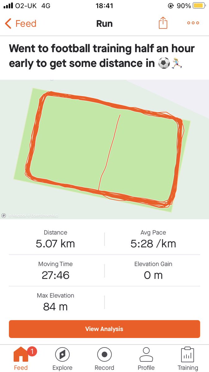 MissWilliamsAHS's tweet photo. Just the hour and a half of football training to go 😳⚽️ Came early to get some distance in, 16.5 laps of the pitch later 🥵 #RunForMoreton 🏃🏼‍♀️ https://t.co/hAQK07hGuz