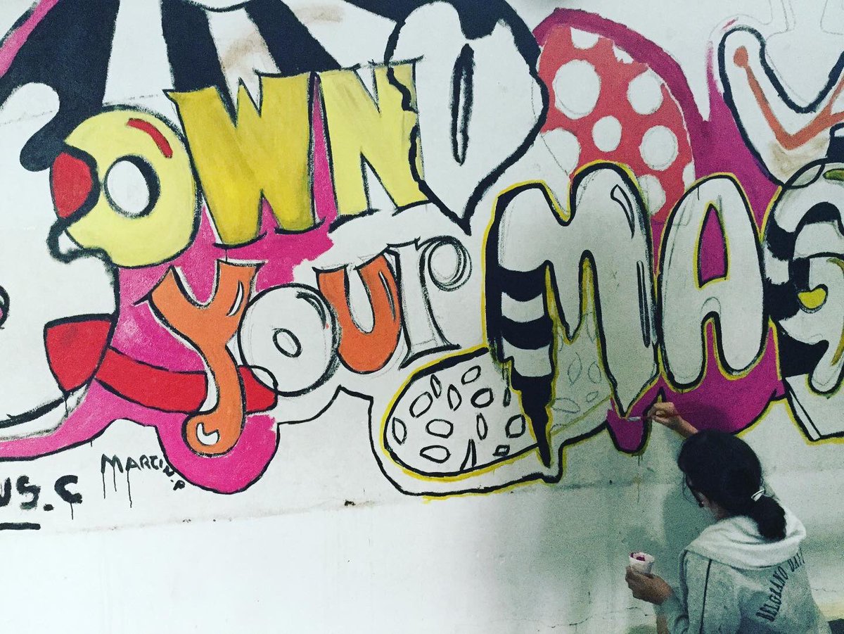 moihynes's tweet photo. We’re back! #mural #art #ownyourmagic #wip @BDSPrimary https://t.co/ffeUEldmIi