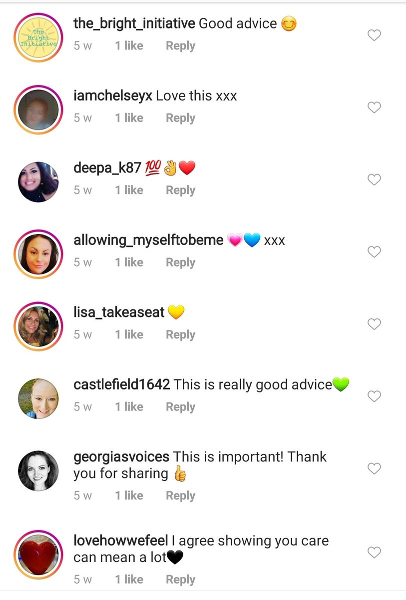 Reading the comments under any of our posts you can always see how much they mean to people. They help people to feel less alone with what they are dealing with.