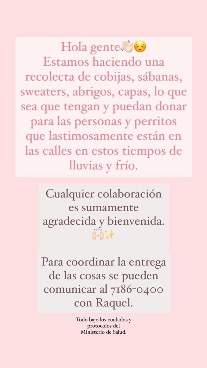 Rt porfa chiquillos y si tienen cositas para colaborar el contacto de <a href="/RaquelQCastillo/">Raquel Castillo</a> está en la foto ✨♥️