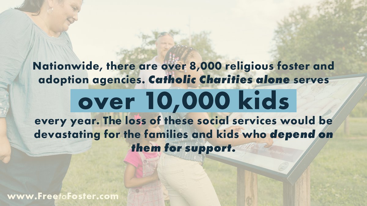 And the Justices were right to be concerned. Catholic Social Services, Sharonell, and Toni serve all children in need, regardless of race, sex, or sexual orientation. And CSS has been doing it for 200 years. (7/13)  #Fulton  @FreeToFoster