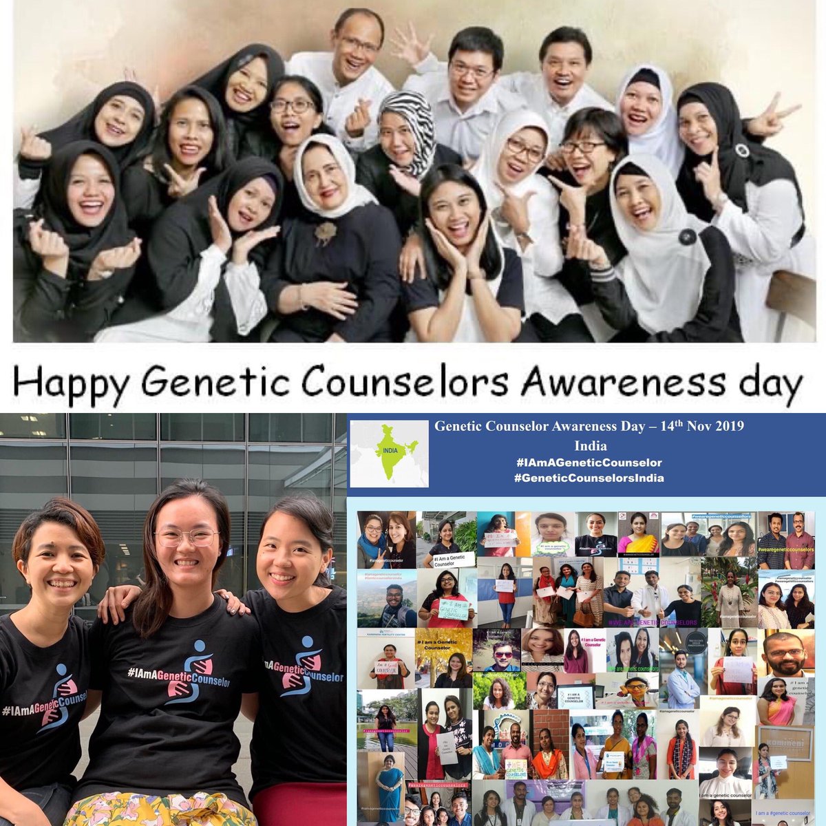 PSGCinAsia's tweet photo. Just a week until Genetic Counselor Awareness Day 2020 on Thursday, November 12th! 
Let's get creative, have some fun and spread the word on social media. Use the official hashtag #IAmAGeneticCounselor and tag PSGCA with a picture with your team or GC colleagues on Nov 12th! https://t.co/8po8Tv6vne