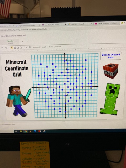 marionlovesmath's tweet photo. Coordinate Grid Minecraft  #MavericksOnAMission https://t.co/Ea7ESRWaoO