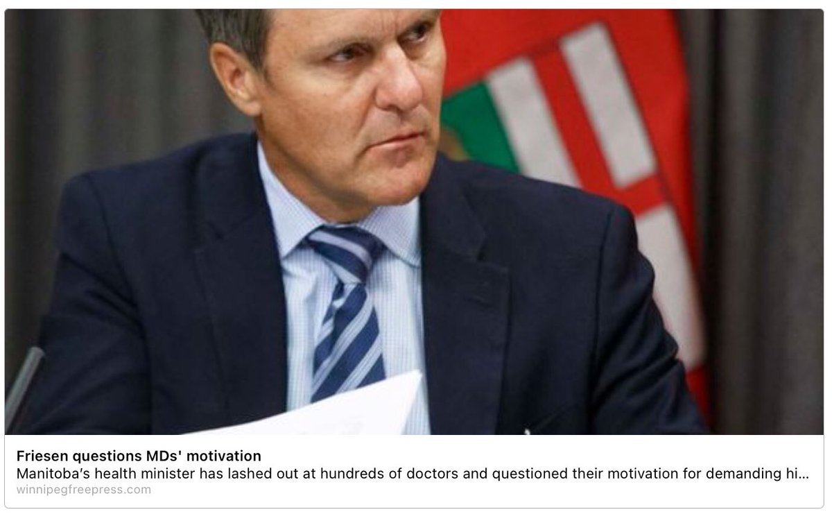 DougEyolfson's tweet photo. This is where we are. Manitoba has a health minister who believes anti-mask advocates over doctors. Think about that. Take all the time you need. Do you still think that the political catastrophe in America couldn’t happen here? https://t.co/i9Kkl8hLZ8