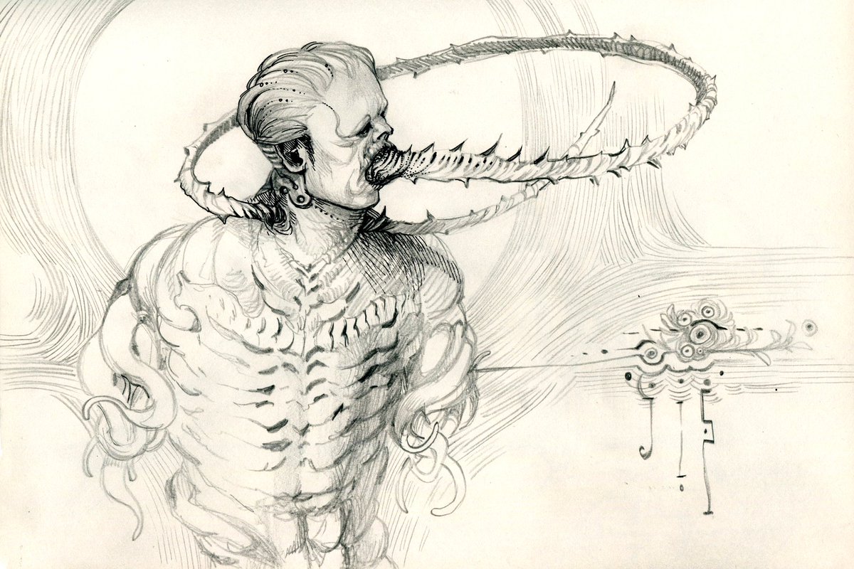 Неразумное существо, да ему разум и без надобности.
#darkfantasy #ArtistOnTwitter #creaturedesign