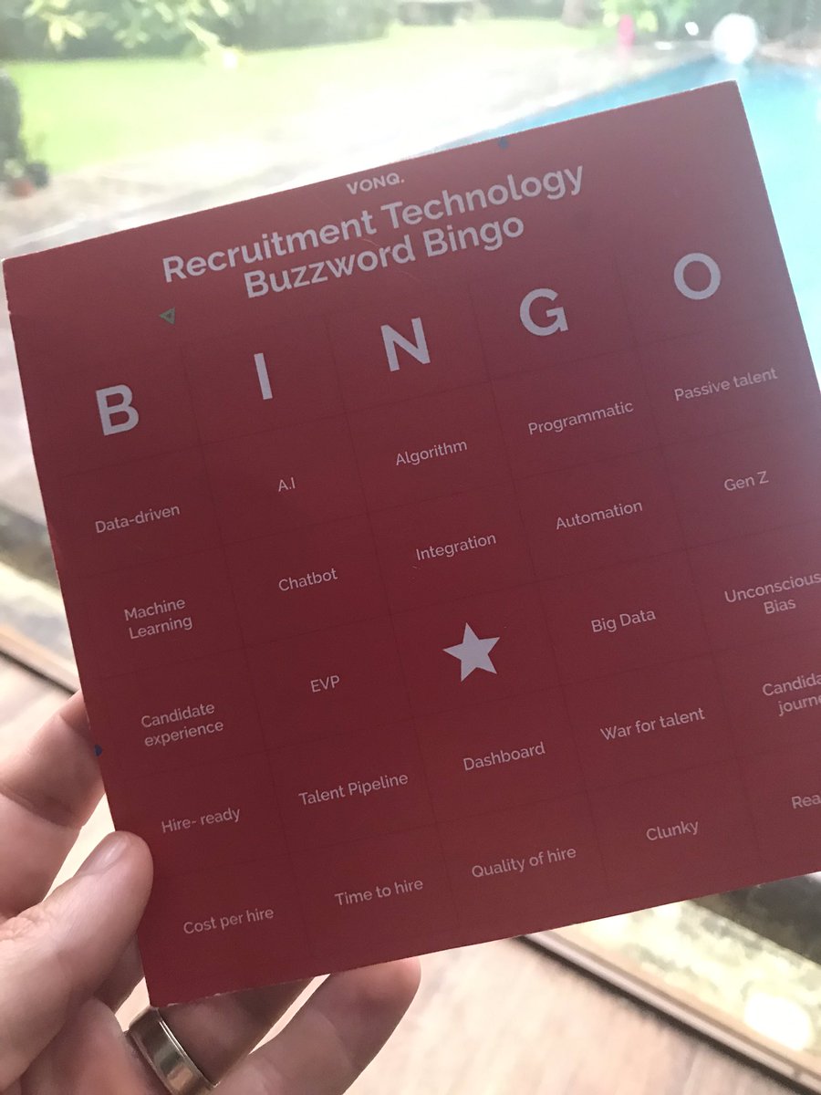 nlivingston's tweet image. Remembering buzzword bingo from Talent Tech Rising 2019! What’s new with @Honeit in 2020? #interviewdata #interviewintelligence #interviewcollaboration @RecEventsCo #TTR #HRTech