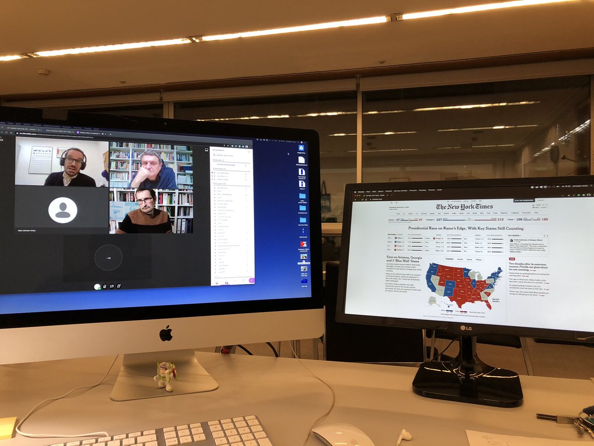 chrovira's tweet photo. La taula de control de l'acte online a @ESCIupf per analitzar les #Elections2020 . 4 ponents excepcionals (@PelayoCorella, @jpplazaifont, @joanribastur i @xifreoliva) i amb més de 160 participants... Gràcies a tots! https://t.co/qO7rKCXVHW