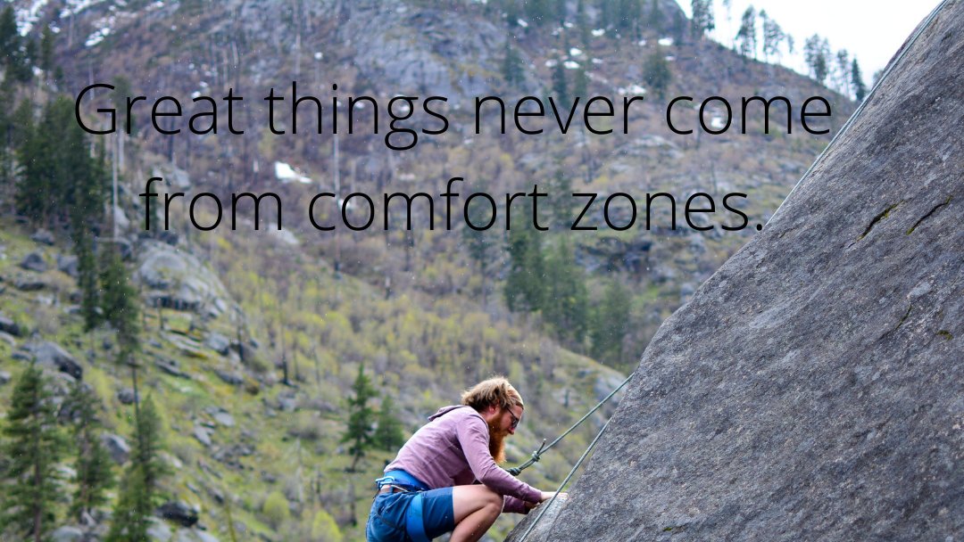 OnlineGideon's tweet photo. #Great things never come from #comfort zones. https://t.co/XEXhtSgny7