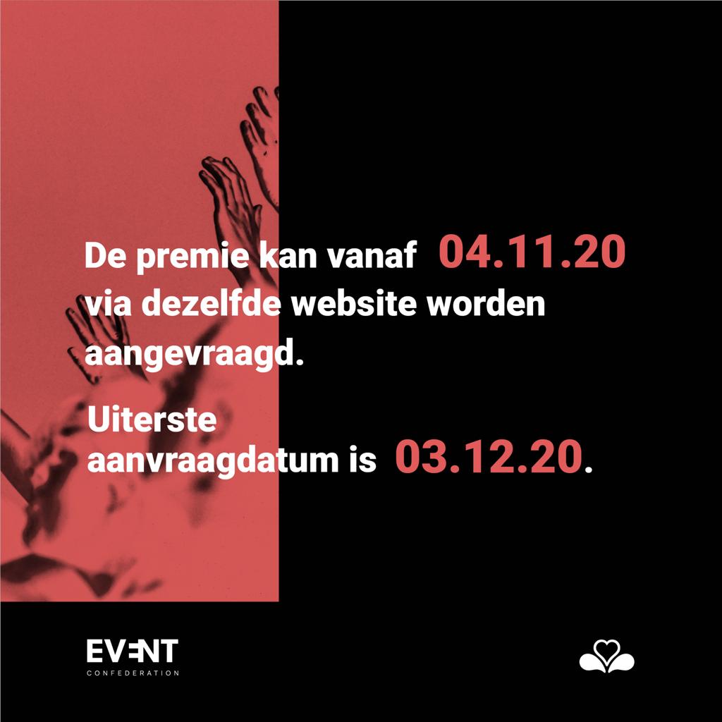 EventConfedera1's tweet photo. Dès aujourd'hui - vanaf vandaag: 
❌Prime COVID pour le secteur événementiel: https://t.co/vnVcZ8JDcy
❌COVID-19-premie voor de evenementensector: https://t.co/vXGmb9KSGX
#eventconfederation #ec #soundofsilence #bruxelles #brussel @barbaratrachte https://t.co/vBaX12PC4O