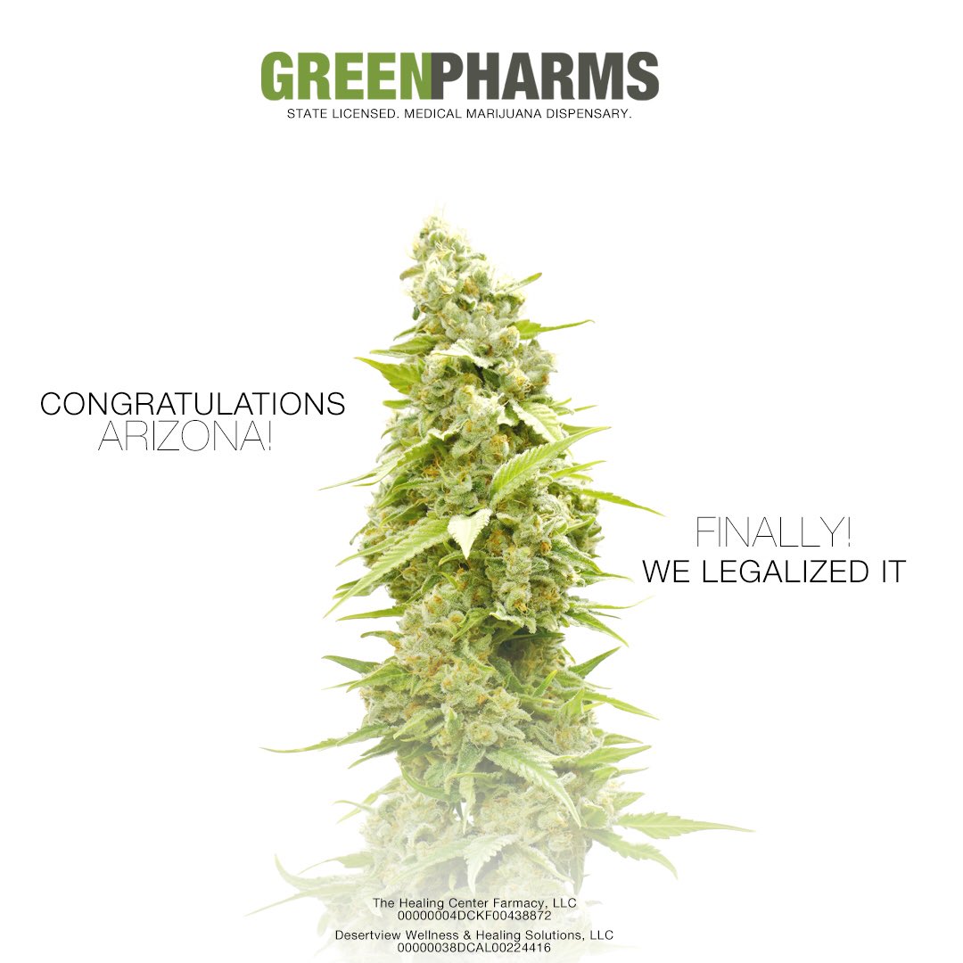 GREENPHARMSaz's tweet photo. 💚YOU DID IT, ARIZONA!!!! 🗳 #PROP207 has passed!!!!!💥💚
Make sure to keep an 👁 out for all the NEW &amp; UPCOMING things happening here at the Pharm!!!! 🤩
💚💚💚
#prop207az
#greenpharmsdispensaries
#medicalmarijuana
#recreationalmarijuana
#azdispensary
#mesaaz
#flagstaffaz https://t.co/pTVrI8Vyq0