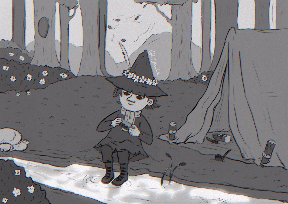 cyybells_'s tweet photo. Repost from last year, still pretty proud looking back at this π
#moonmins #snufkin #fanart #mumin #characterart #illustration #procreate #digitalart #artwork #backgroundart #artistsontwitter https://t.co/pkxwHBq6Pf