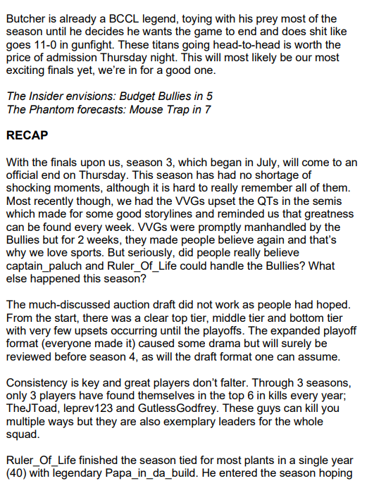 BCCLinsider's tweet photo. Season 3 Recap + Finals Preview
@bengodfrey27 @Leprev @Matt_Patulli @LouisKaffet @JustTodi @Twatt1993 @rygore4 @Lemaniac91 @brewwithlew @ryanhandfield @WhosParnell @justinromeo @Dand37 @Shickshack @LemayAlex @boriero84 @BradyJonesRadio https://t.co/wk2EGRWh3y
