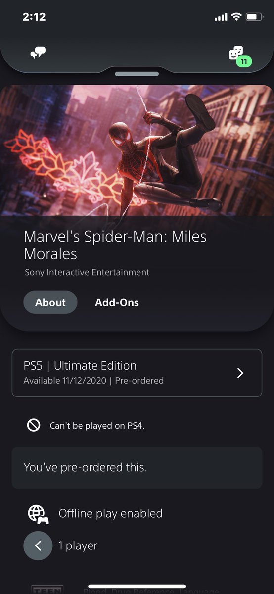 Ryelss's tweet photo. Bought my first #PS5  game, can’t wait to play this after playing Astro bot.. just sucks my console will just be sitting at home waiting for 2 days before use🙃 https://t.co/8xobdpPVHm