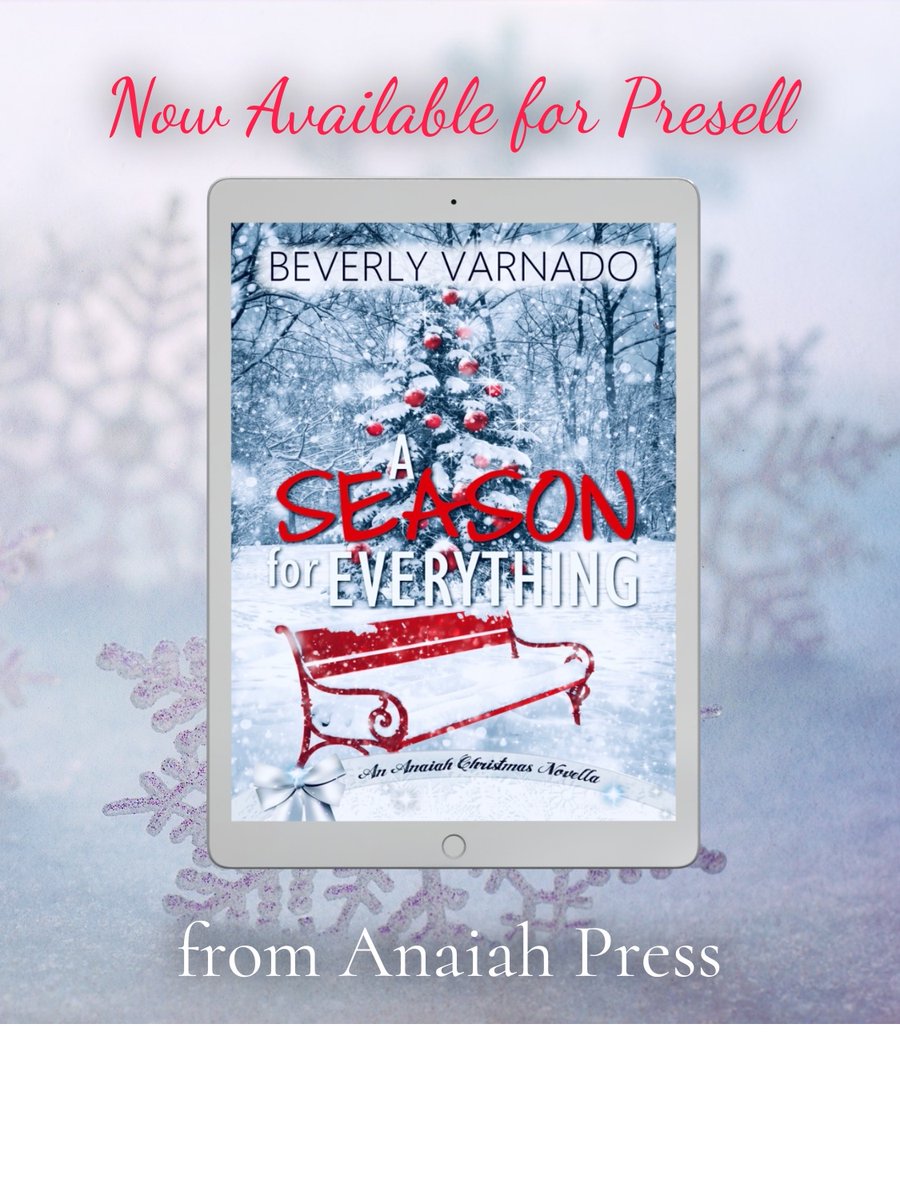 VarnadoBeverly's tweet photo. So excited about the release of my book this Friday, A Season for Everything, from @anaiahpress . In  presell now. https://t.co/CLjZWBrn8a
#ChristmasNovellas #Christmas Romance #ChristmasReads # ChristFic #Christian Authors #CR4U #Kindle https://t.co/FaWaICSnJH