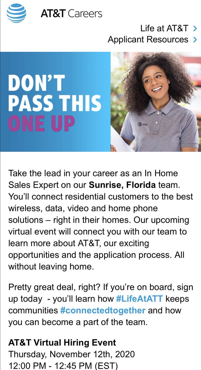 jorgijj24's tweet photo. We’re hiring! 
Ft Lauderdale IHX is looking for new talent! Know someone who would be a great fit? 

Details below on our virtual hiring event. 

Share this link to RSVP:

https://t.co/Sv5AOgMaZ1

@ATT #LifeAtATT https://t.co/0PredjHsQ0