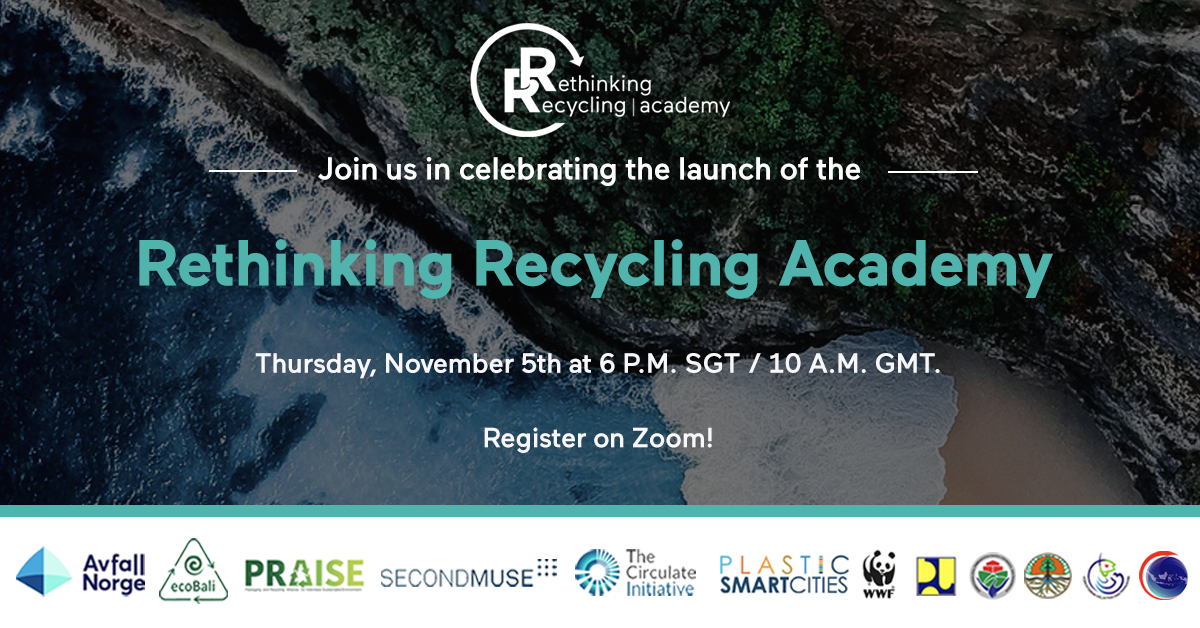 Thrilled with the launch of our newest program, the #RethinkingRecycling Academy. Join us  as we discuss our innovative approach to creating green jobs and a sustainable future together with Indonesia. This Thursday, November 5th! 

Register ➡️ ➡️ bit.ly/35kQEH1