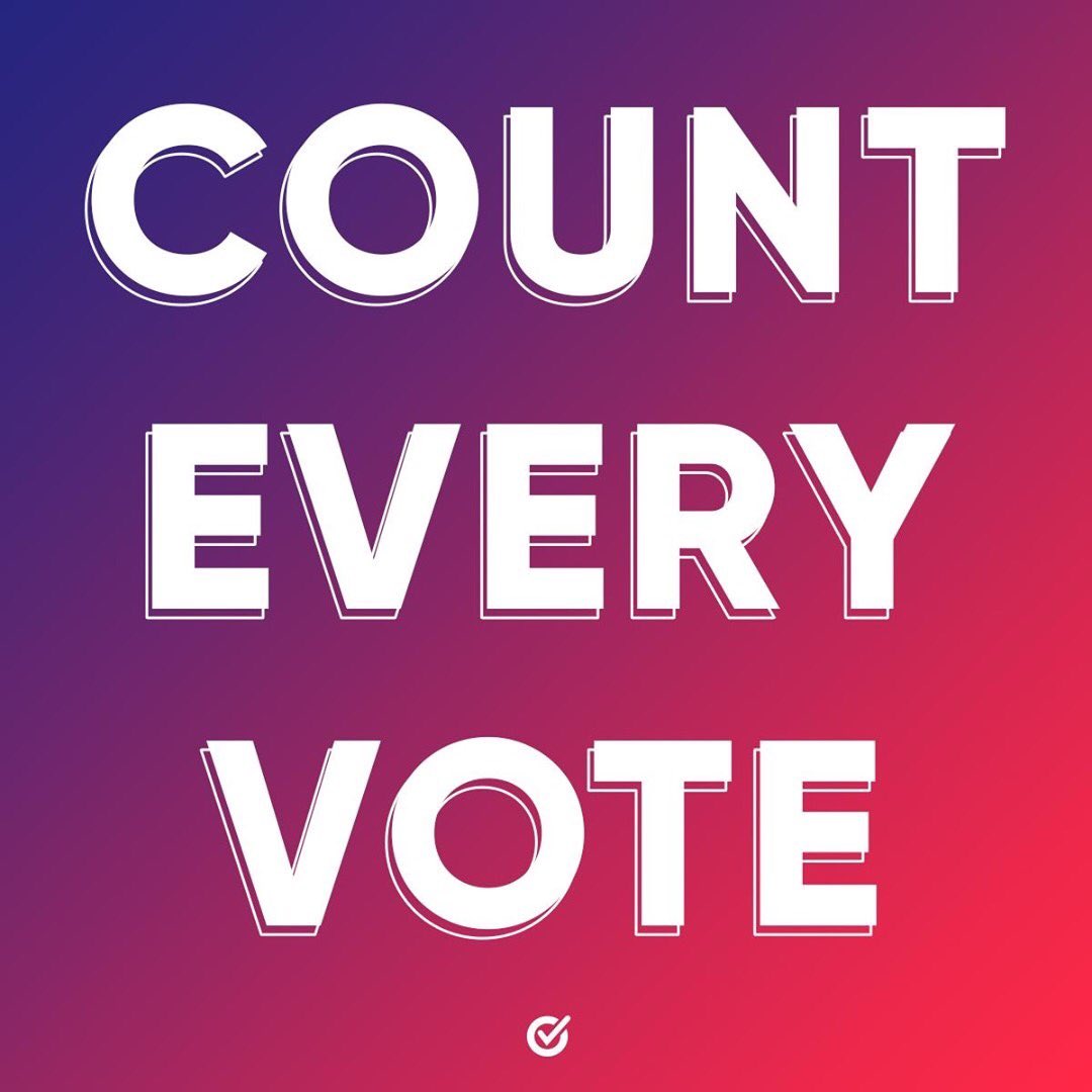 Our democracy and freedom are worth waiting for. We must #CountEveryVote ‼️‼️