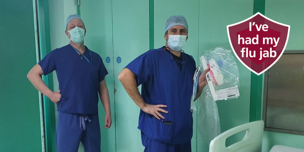 IOWNHS's tweet photo. Our clinical colleagues are not taking any chances this winter they've had their flu jab ๐ #TeamIOWNHS have you had one?
Flu is a dangerous virus and can spread quickly. People at high risk from COVID-19 are also those most at risk from flu.
Grab a jab and #ProtectTogether ๐ https://t.co/XHEJLPkLGV