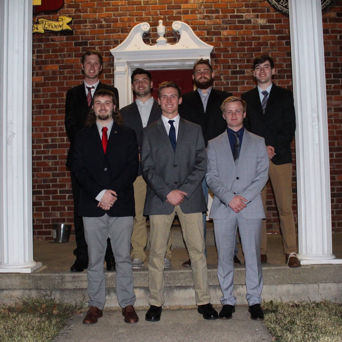 PittStateSigEp's tweet image. Our new Executive Board for 2020-2021!
President-Robert Dougherty
V.P. Of Programming- Sam Gasper
V.P. Of Recruitment- Kai Sarwinski
V.P. Of Communications- Joe George
V.P Of Finance- Garrett Stephan
Chaplain- Forrest Denney
V.P. Of Membership Development- Drew Wiggins