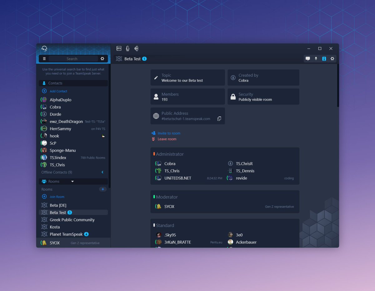 Teamspeak News On Twitter We Are So Close To Reaching 200 Members In The Ts5 Beta Room To Join The Beta Test Room Simply Paste The Public Address That You See In