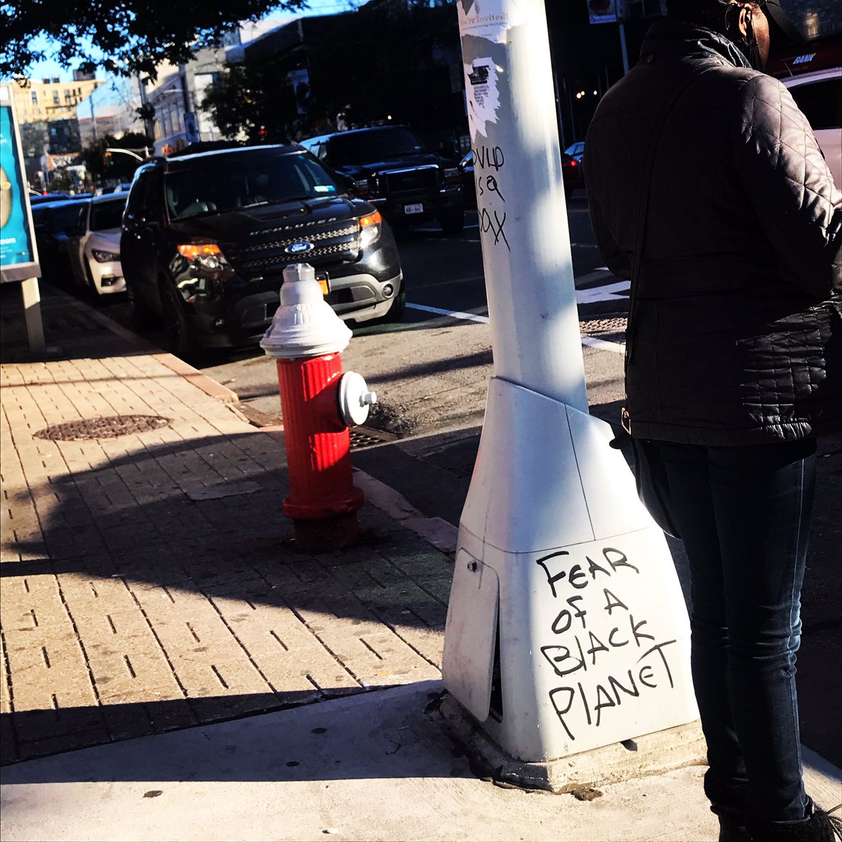 RosannaWright's tweet photo. 'Fear Of A Black Planet, Harlem NYC Is Truth' - RJW
Soul: "Insecure, Fearful And Jealous People Are Hateful And Racist ." 
#FearOfABlackPlanet #Truth  #Harlem #Words #Streets #ForJoeBiden #Protest #March #ResistInterference #Online #FakePages  #StopPoliceBrutality #Complete #Soul https://t.co/sjRwPyDajz