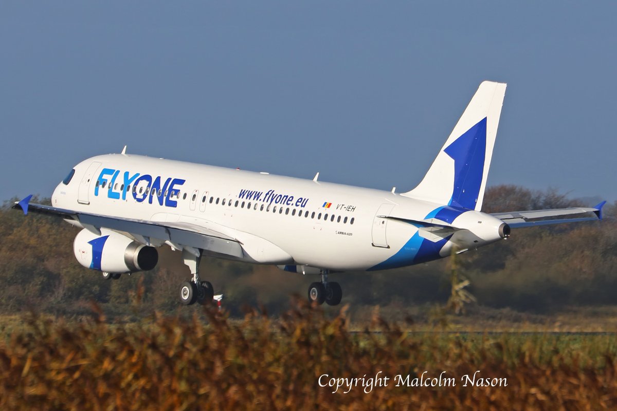 A second ex @Indigo A320 VT-IEH arrived in @ShannonAirport this morning in full Fly One colours joining sister ship VT-IED. #flyone #indigo #airlinenews #aviationlovers #aviation #avgeek #A320 #aircraft