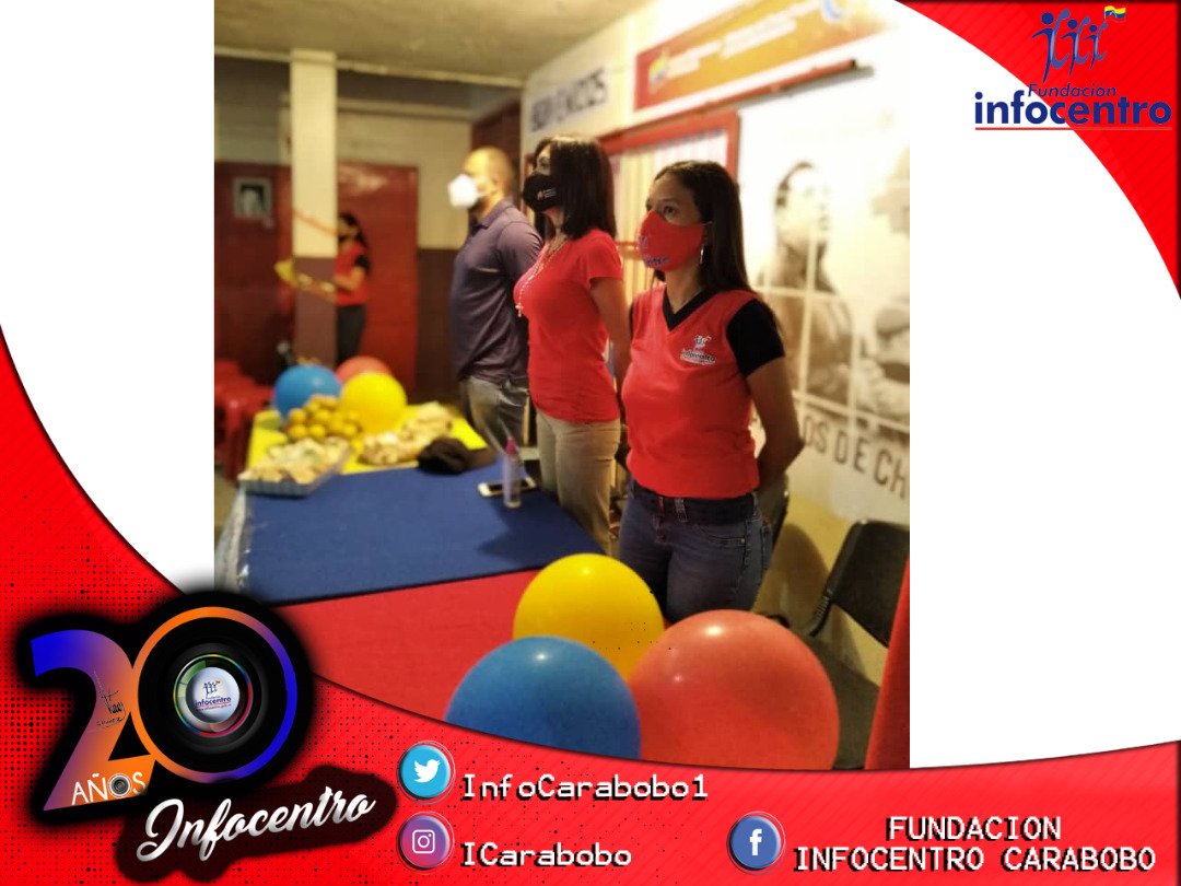 Infocarabobo1's tweet photo. La Fundación infocentro  Carabobo Celebró Junto a las Comunas su 20 Aniversario. https://t.co/DchyBAiWEf

#HaciaUnaNuenaAN 

@NicolasMaduro 
@Mincyt_VE @Gabrielasjr @efrain_marin79 https://t.co/LlLXG1S2rB