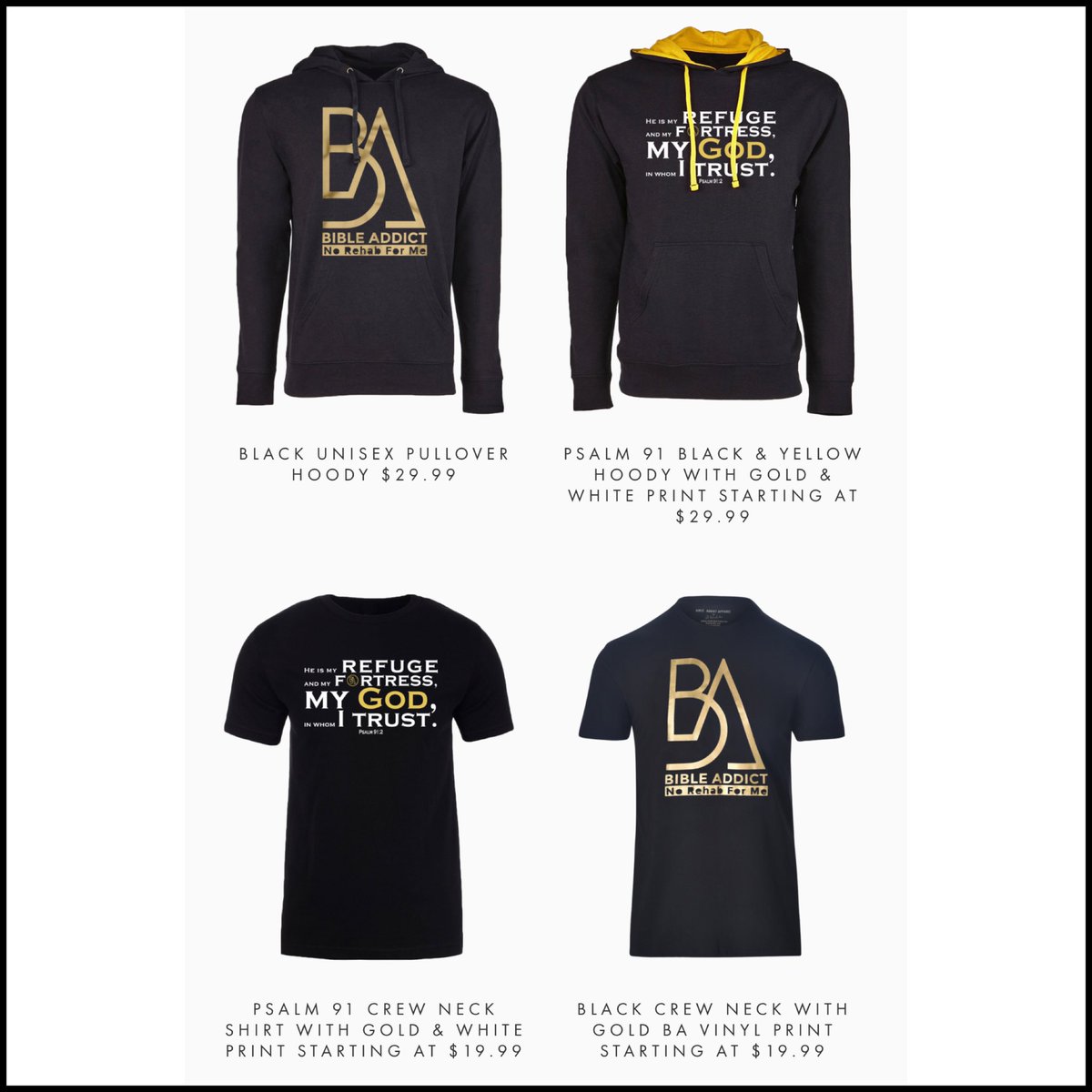 AddictBible's tweet photo. Bible Addict T-shirts back in stock! Sizes ranging from XS to 2XL. 

Free mask with your orders while supplies last. 

@bibleaddictapparel #bibleaddict Go to https://t.co/GeUogafpU1 https://t.co/BwQcGyfRL8