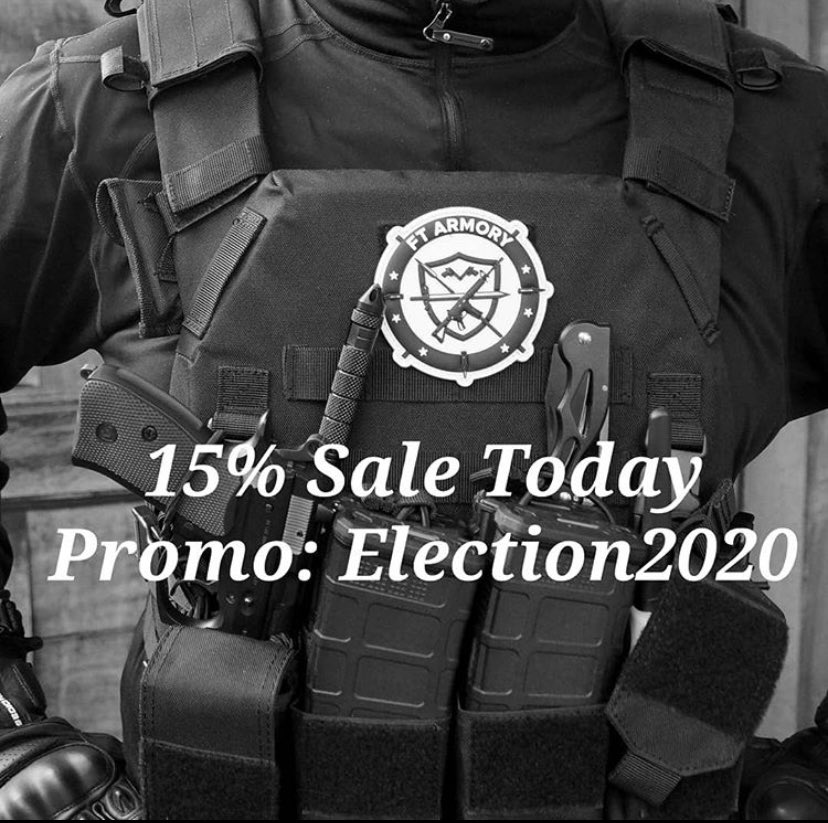 FtArmory's tweet photo. Special Election Sale going on Right Now!!!
#9mm #40Cal #223 #357 #44MAG #45ACP #VEST #BULLETPROOF #BULLET #TACTICAL #TACTICALVEST #SAFETY #PLATES #ARMOR #ARMORVEST #AR #AR15 #PISTOL #GLOCK #CZ #SALE #SIG #CONCEALABLEBODYARMOR #MAGS #GUNS #PROTECTION #GUARDIAN #SHIELD #INSTOCK https://t.co/zksnYAe96E
