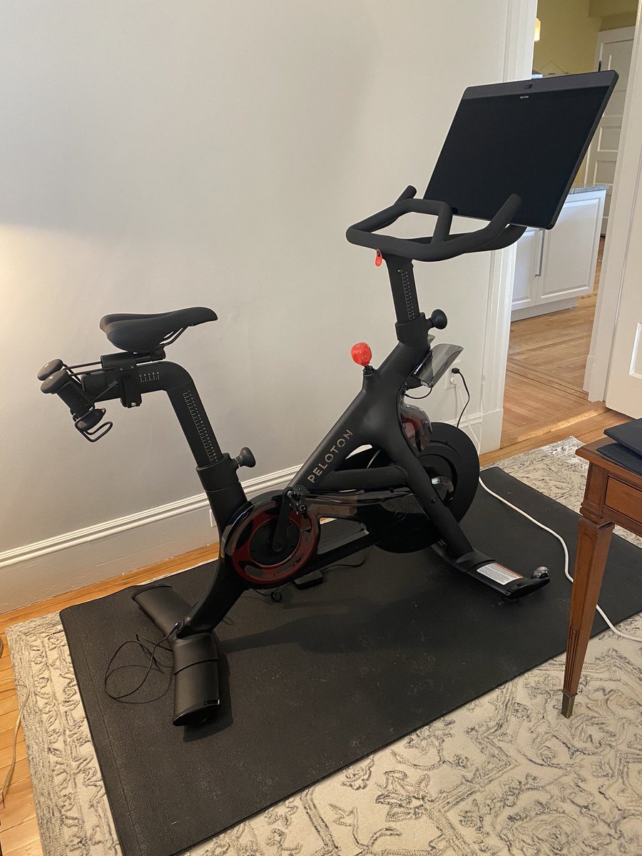JessGSnyder's tweet photo. Perfect timing for my #peloton delivery - ready to burn off some #2020Election anxiety! https://t.co/Ac8dCRrQgQ