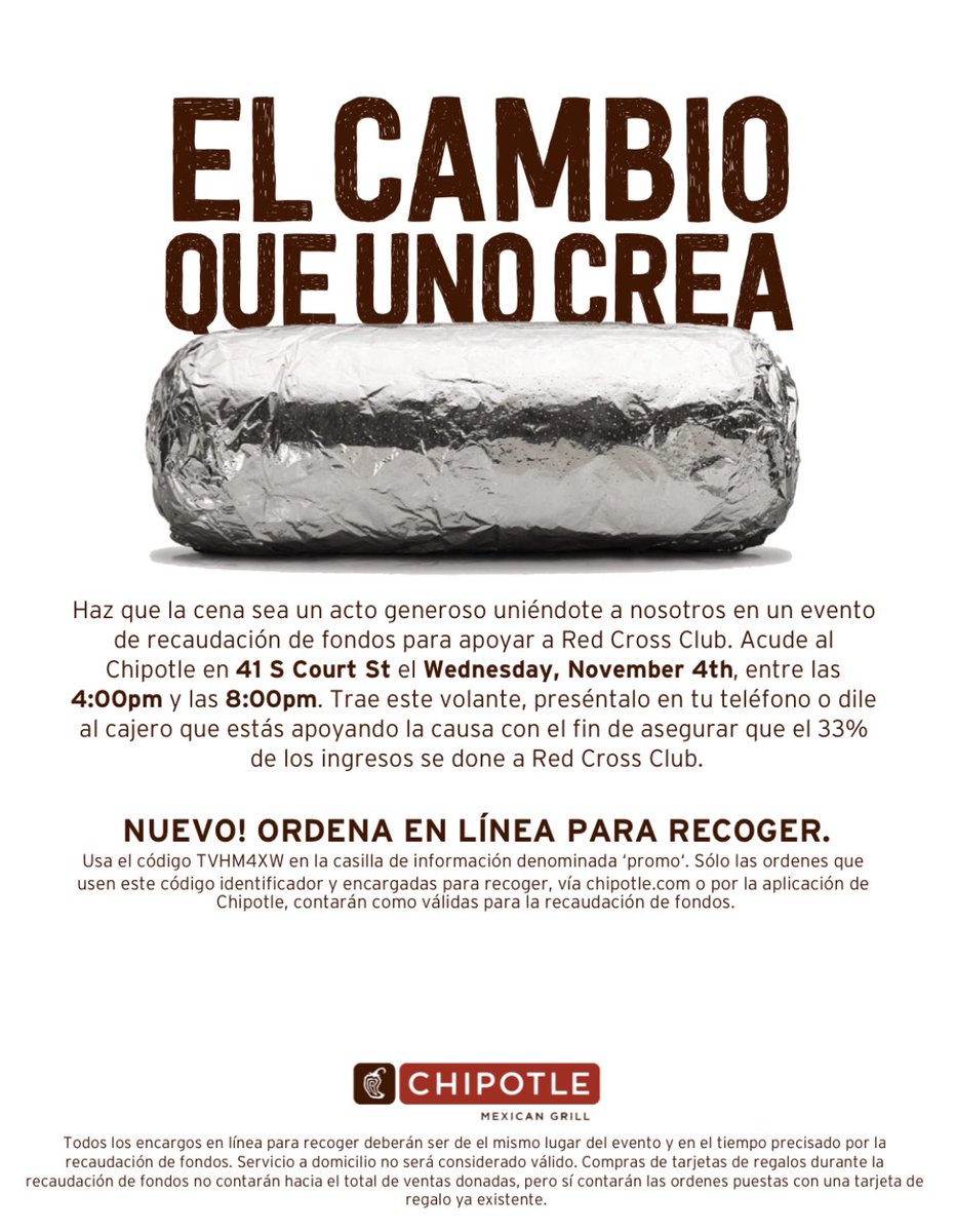 OURedCrossClub's tweet photo. Come by and grab a burrito and help out you local Red Cross Club! 🌯🌯🌯 https://t.co/hb4QMh7O6c