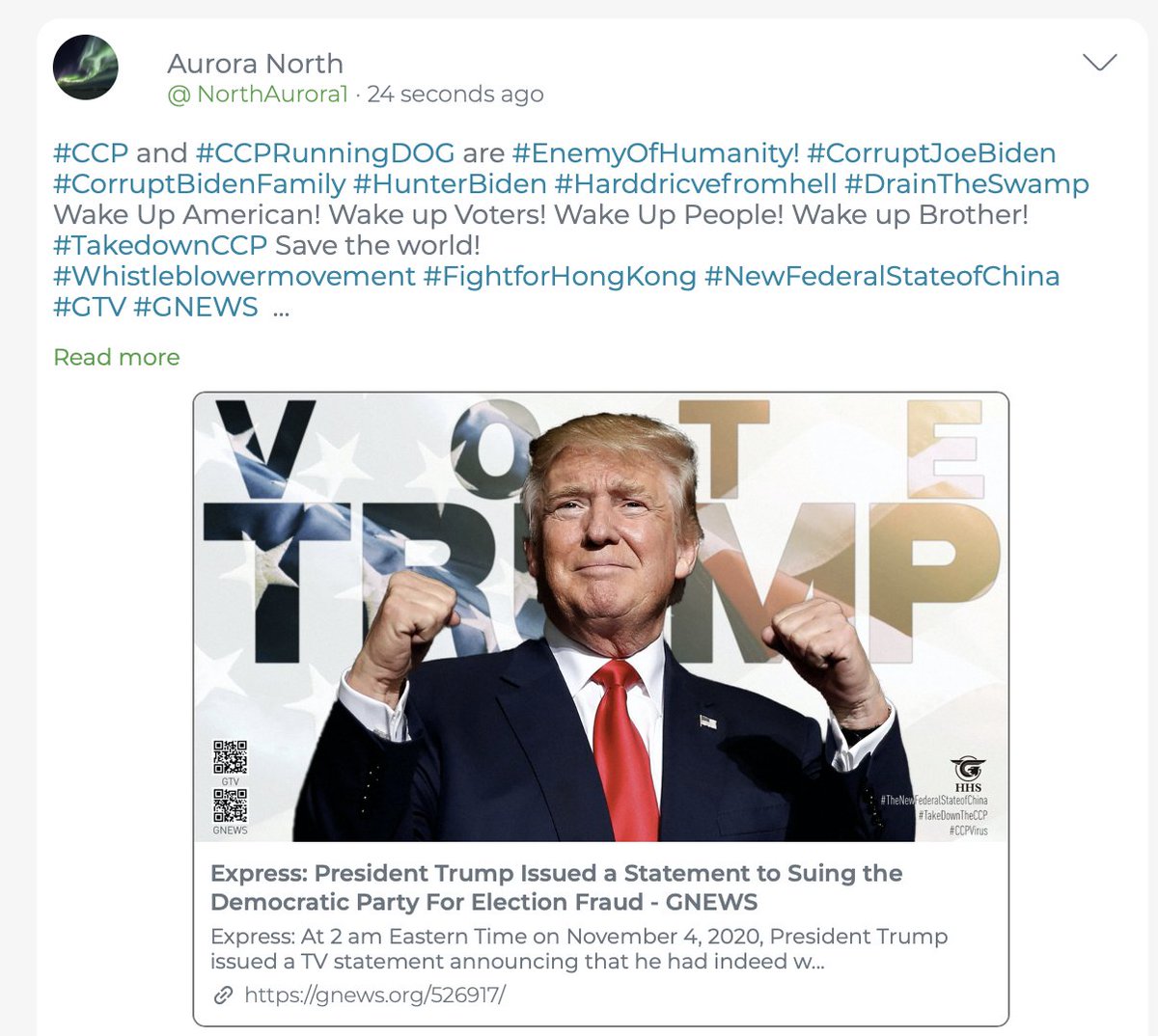 The disinfo is both pushing recent talking points and adapting to partial results. That said, it's incredibly coordinated.