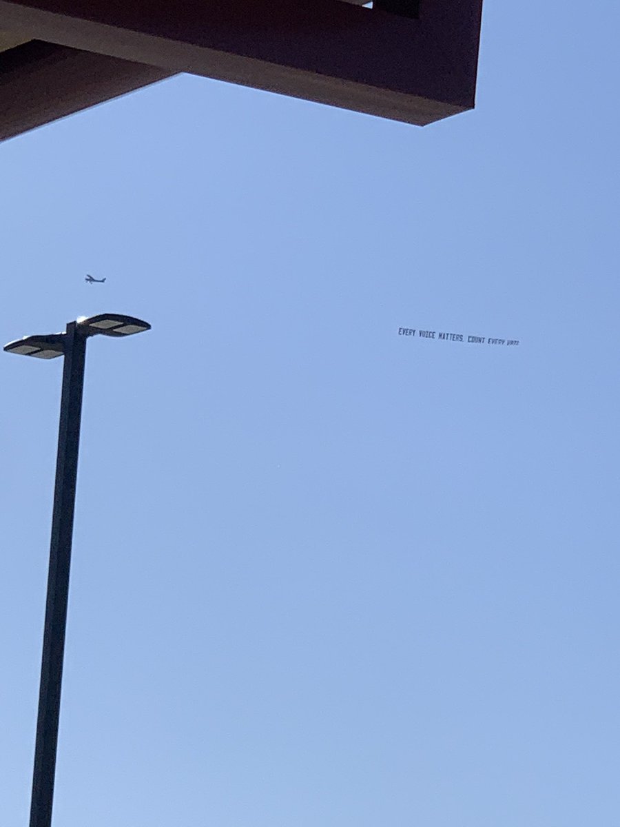 gillz_sim1's tweet photo. Currently over downtown Raleigh. Every voice matters. Count every vote. https://t.co/BmJQ6X6hCq