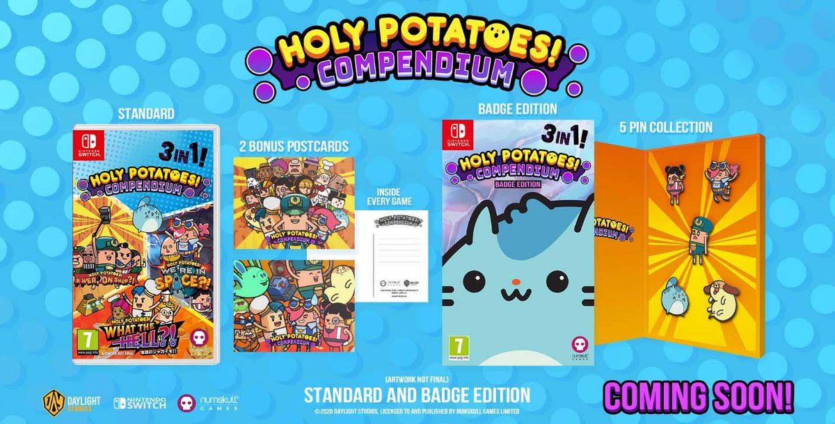 Entertainment Factor (@the_ent_factor) on Twitter photo The management sim collection HOLY POTATOES COMPENDIUM has been released for Nintendo Switch
entertainment-factor.blogspot.com/2020/11/holy-p…
#holypotatoes #games #videogames #nintendoswitch #switch #indiegame #simulation #management <a href="/NumskullGames/">Numskull Games 🕹</a> <a href="/DaylightGames/">Daylight Studios</a> <a href="/holypotatogame/">Holy Potatoes! 🥔</a> The management sim collection HOLY POTATOES COMPENDIUM has been released for Nintendo Switch
entertainment-factor.blogspot.com/2020/11/holy-p…
#holypotatoes #games #videogames #nintendoswitch #switch #indiegame #simulation #management <a href="/NumskullGames/">Numskull Games 🕹</a> <a href="/DaylightGames/">Daylight Studios</a> <a href="/holypotatogame/">Holy Potatoes! 🥔</a>
