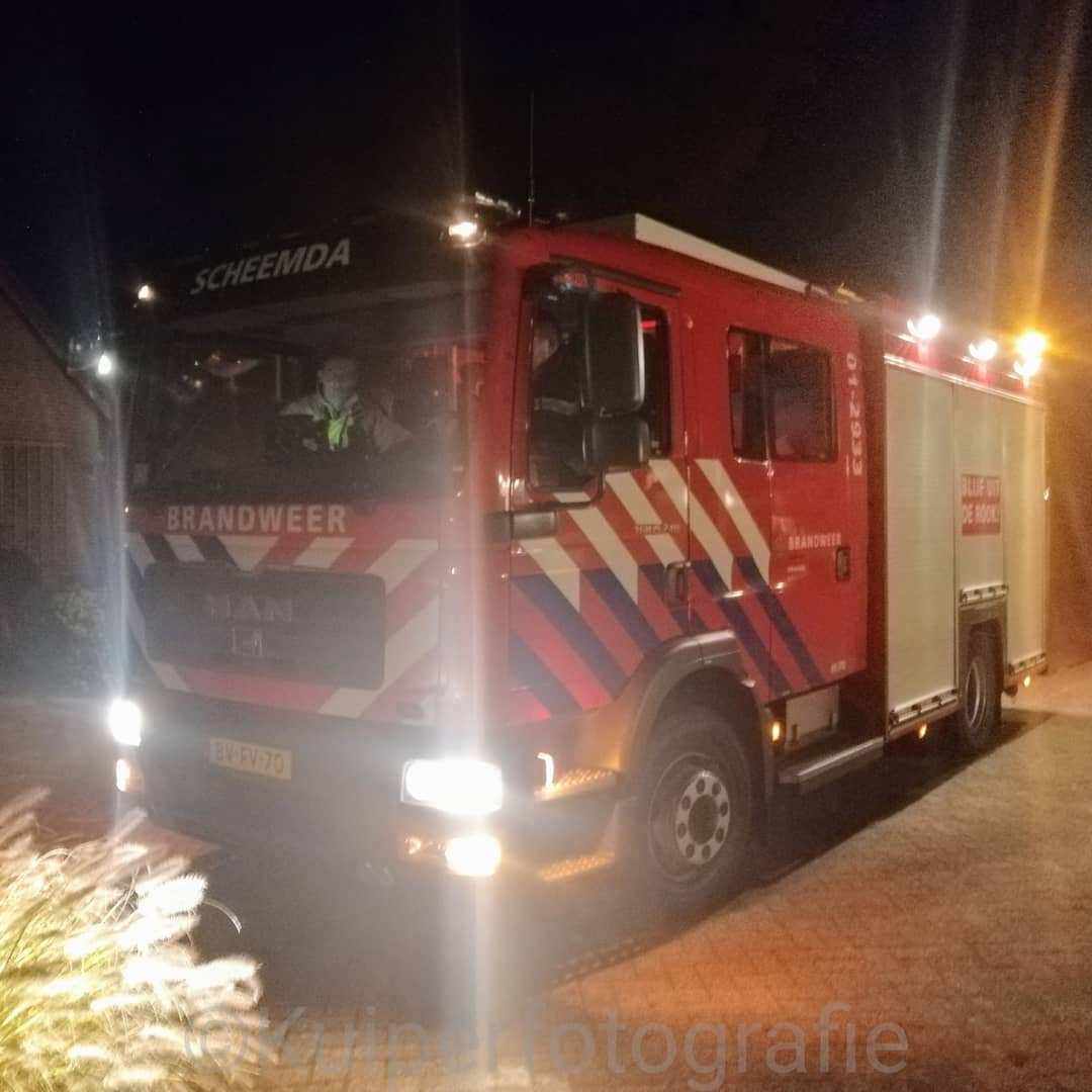Melding brandweer Oude Rijksweg Scheemda