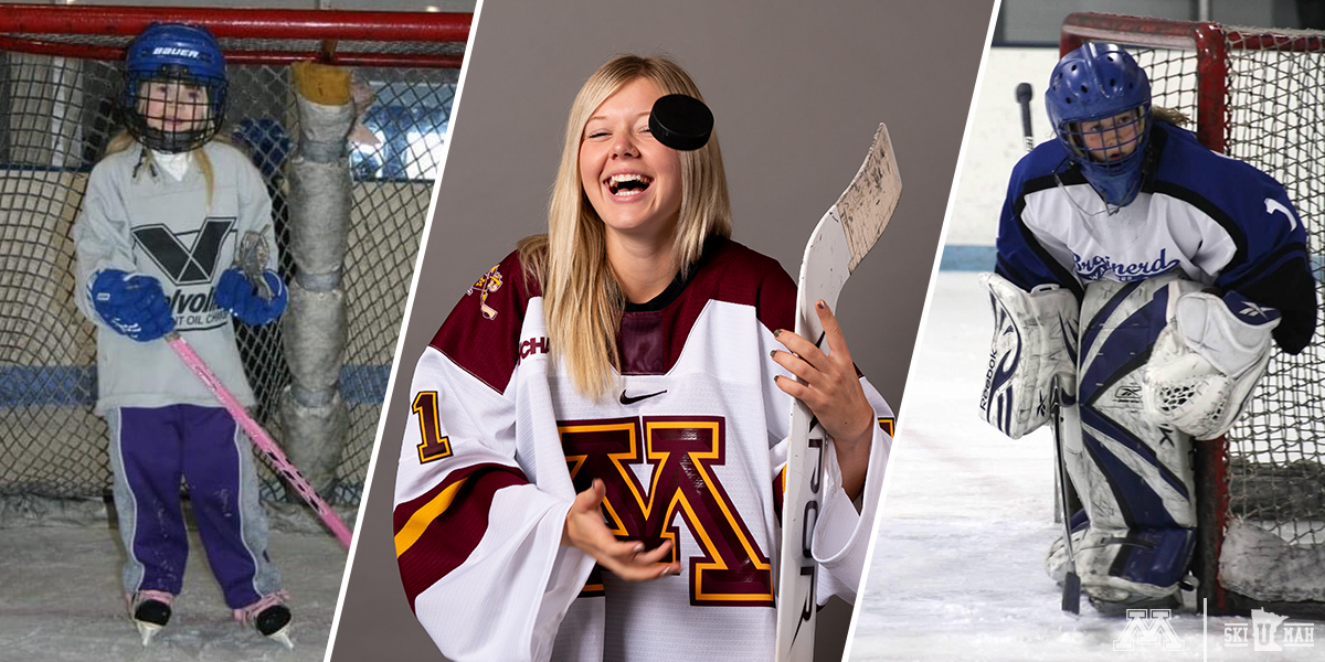 Who else wants to see the pink stick and laces make a comeback? Then and Now with @oliviaking01. 🎀🏒😊