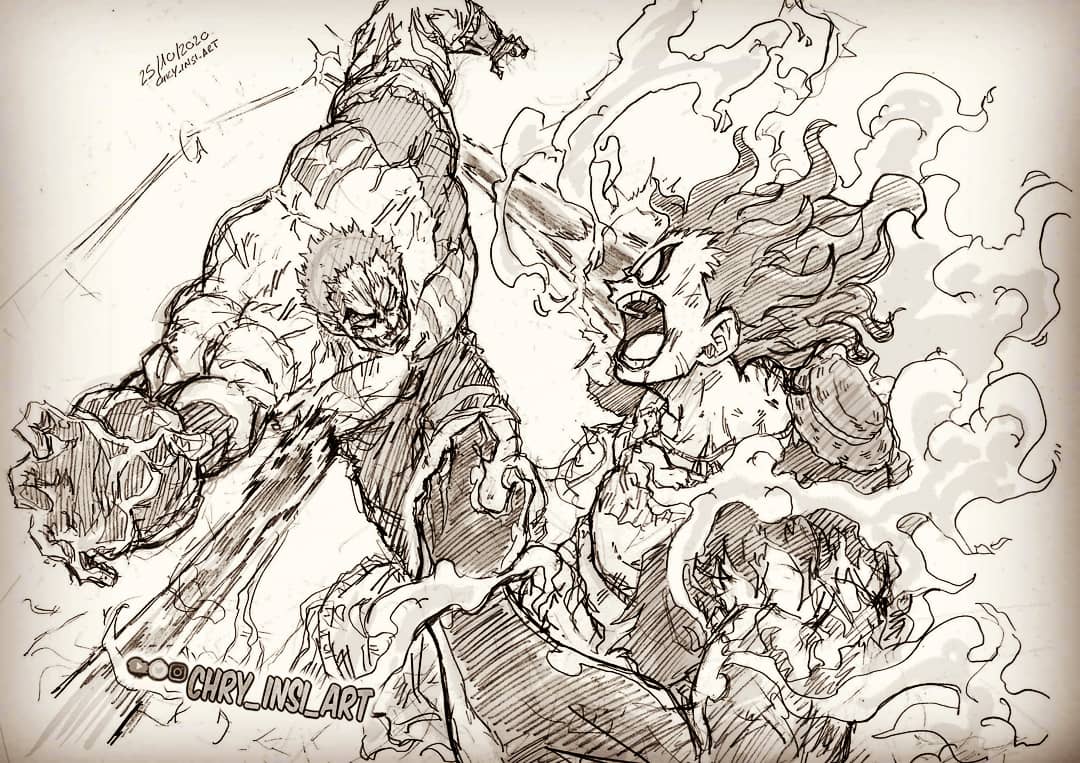 Drawing Luffy vs Katakuri _ One Piece 