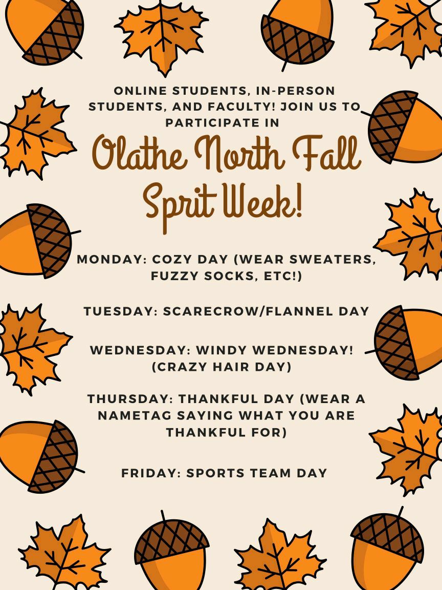 Ready to show some ONHS spirit next week? 🥳 <a href="/JasonHermanON/">Jason Herman</a> <a href="/ON_Students/">Eagle Nation</a> #MyOlatheSchools