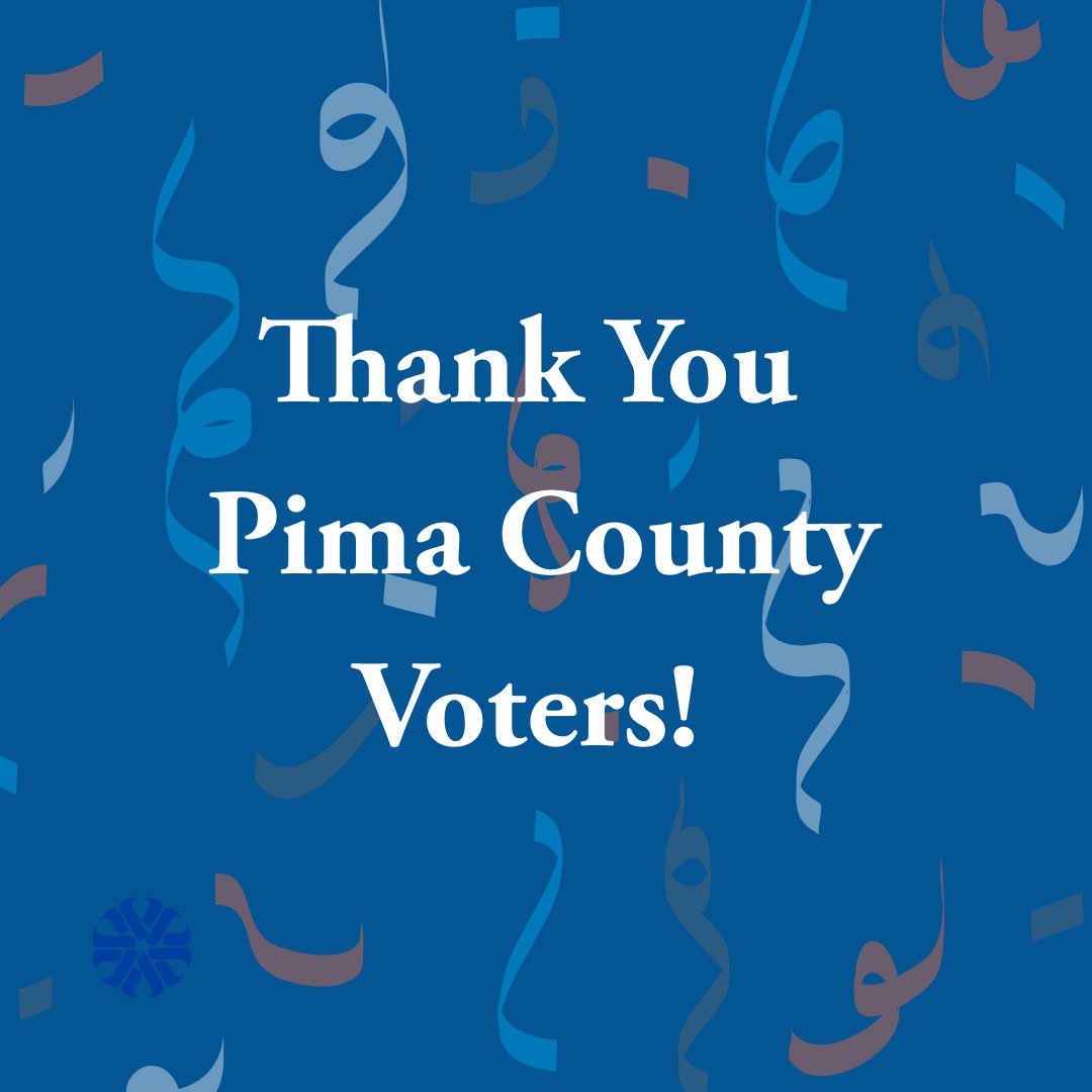PimaFoundation's tweet photo. Thank you Pima County Voters! You took initiative and showed your support for PCC and student success. #keepTucsonthriving #yeson481 #yeson207 https://t.co/4qasnCGLpq