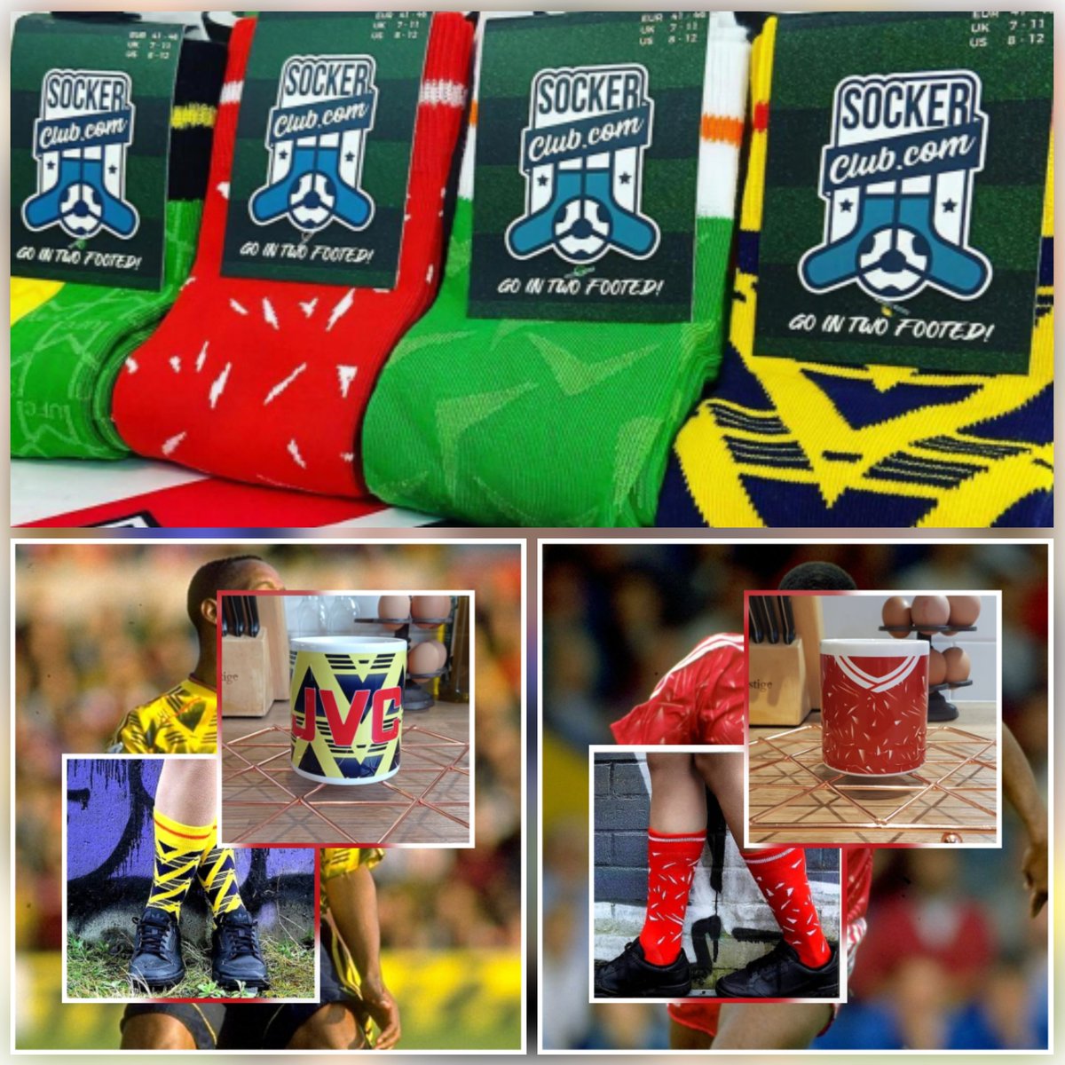 NIMugCo's tweet photo. We have teamed up with @thesockerclub to bring you retro socks along with our retro mugs with some of the most iconic shirts of the 90s.
https://t.co/7SlDaNbNOy
#retrokits #retroshirt #retroshirts #iconicshirts #Liverpool #Liverpoolfc #YNWA #Arsenal #arsenalfc #arsenalfantv https://t.co/Ha7cK8mCcp