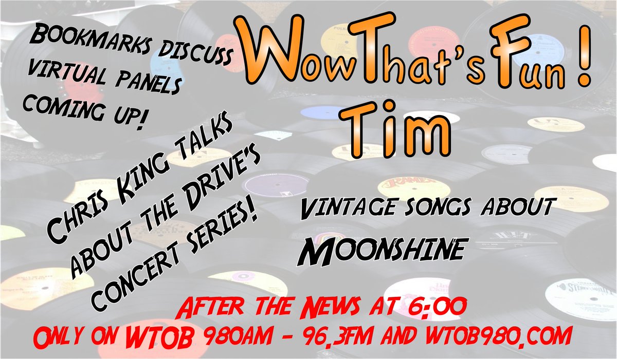 wtob980's tweet photo. Tune in to WTOB this afternoon at 6 for Tim Clodfelter and Bob in the PM for another edition of WowThatsFun Tim. #winstonstrong #wtf2020 #wtftim https://t.co/mAAEDZhZXn