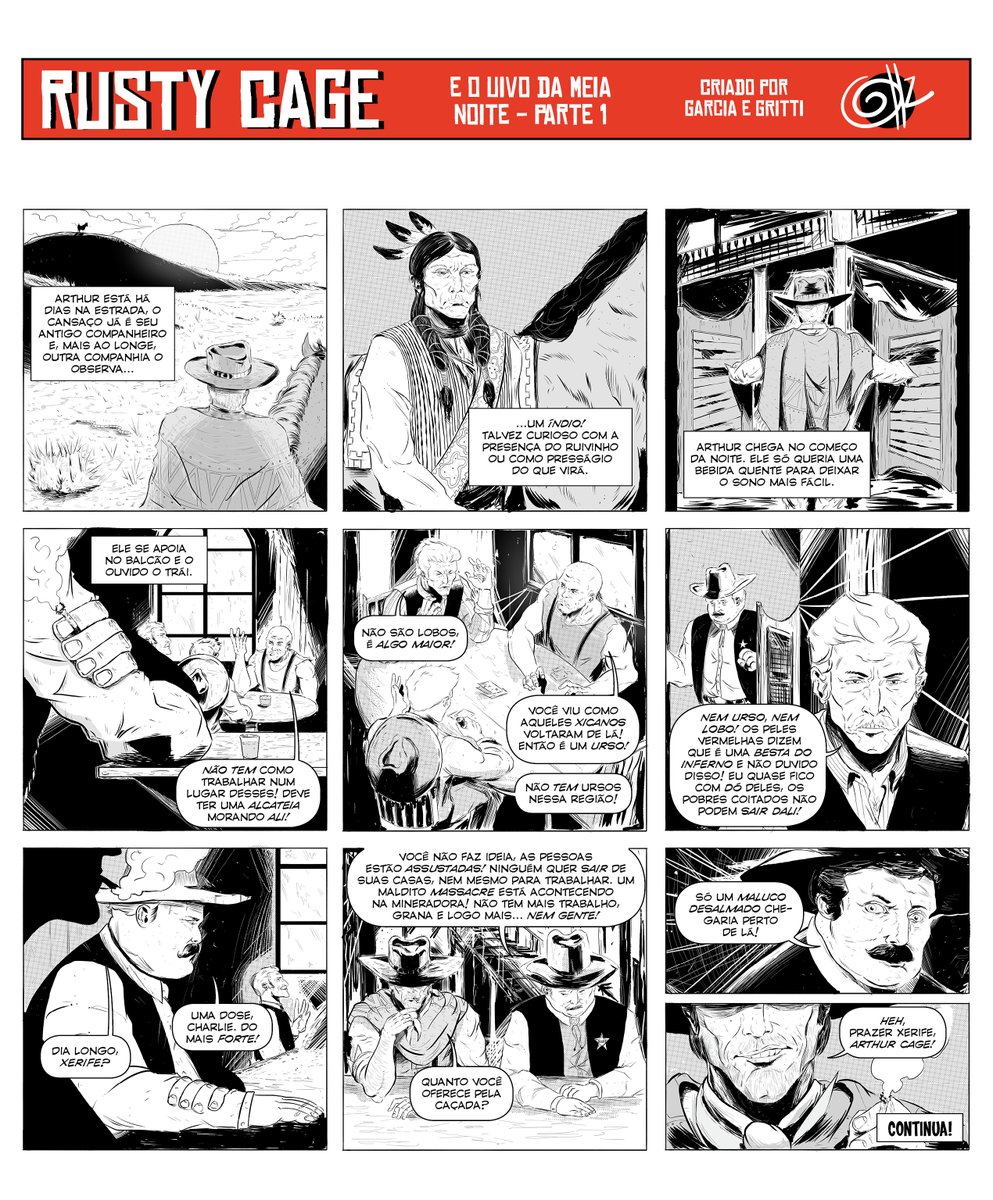 GrittizComics's tweet photo. Rusty Cage - Capítulo 2
O Uivo da Meia-Noite 
Roteiro @_9gabriel6_
Desenhos @RaphaelGritti https://t.co/uTw1mCZqtk