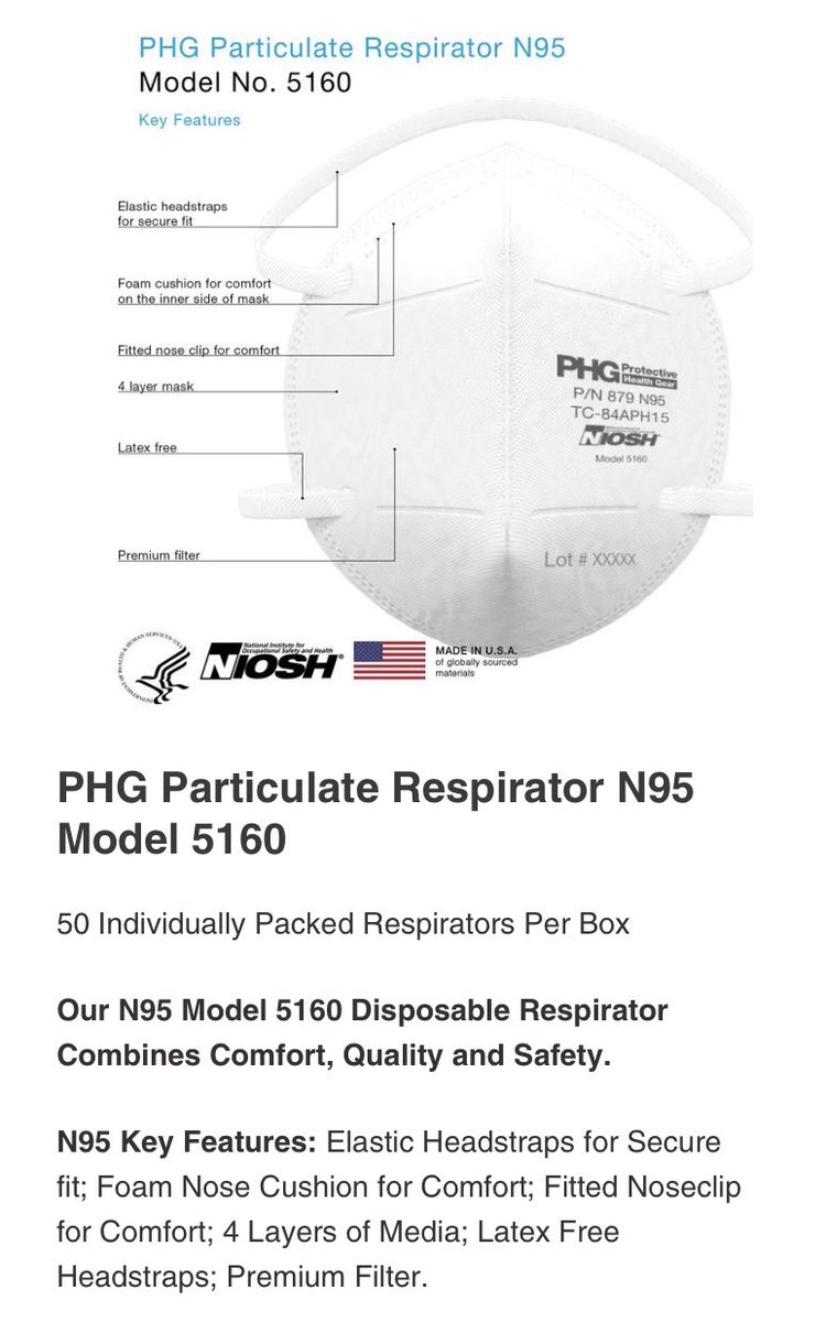 🚨 N95 RESPIRATOR NIOSH USA MADE 🚨 

———— Yes! Made in USA ————

WE ARE A MANUFACTURER IN NEW JERSEY JUST OUTSIDE NYC!
 
rocco@protectivehealthgear.com

500.000 thousands N95 ready to go! 

 #n95masks #ppe #ppeshortage #niosh