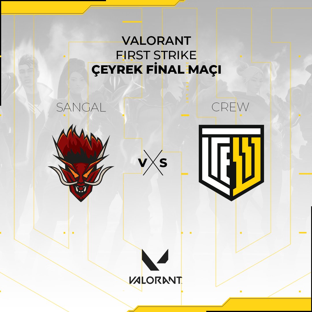 crewespor's tweet photo. Valorant First Strike Turnuvası Çeyrek Final!

Ön eleme aşamasını 3'te 3 yaparak geçtiğimiz turnuvada, yarın saat 17:00'da Sangal Esports ile çeyrek final karşılaşmamızı oynayacağız.

#goCrewGo #creWINmaçıvar #Valorant #FirstStrike https://t.co/xdw9LltXfG